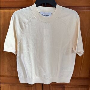 Calvin Klein Butter Yellow Knit Top